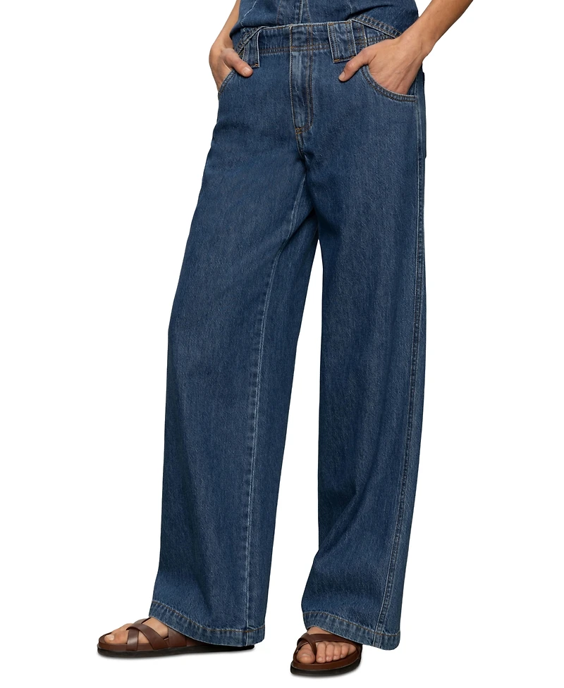Sanctuary Women's Arden Mid Rise Wide-Leg Jeans
