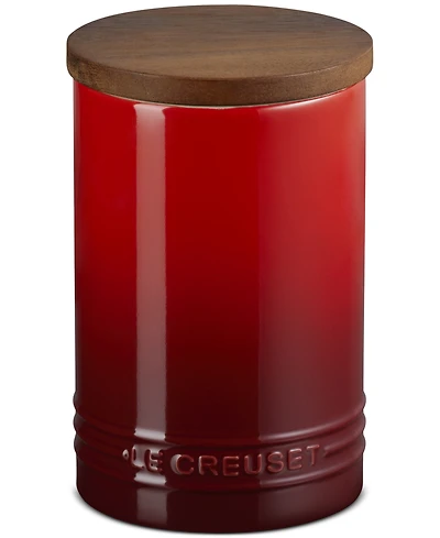 Le Creuset Stoneware Signature Canister with Wood Lid