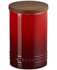 Le Creuset Stoneware Signature Canister with Wood Lid