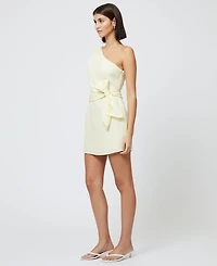 French Connection Women's Birdie Butter Yellow One-Shoulder Mini Dress