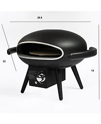Gas Pizza Oven, Propane Outdoor Pizza Oven, Portable Pizza Oven For 12 Inch Pizzas, With Gas Hose & Regulator