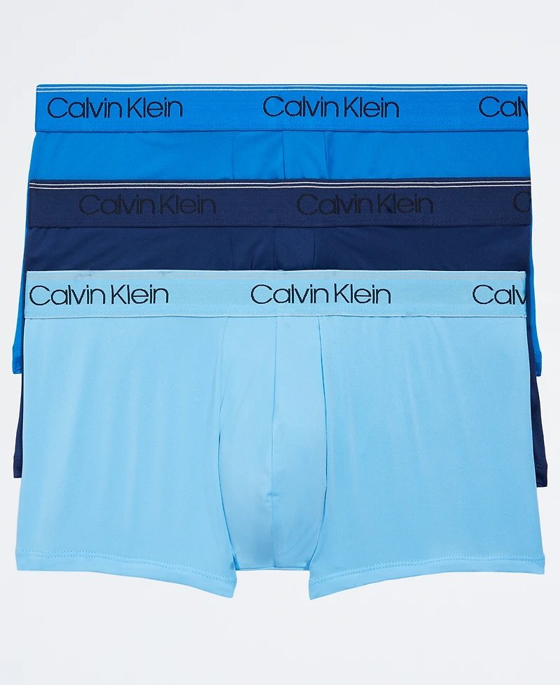 Calvin Klein Men's 3-Pack Microfiber Stretch Low-Rise Trunk Underwear