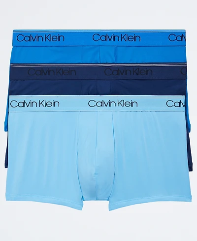 Calvin Klein Men's 3-Pack Microfiber Stretch Low-Rise Trunk Underwear