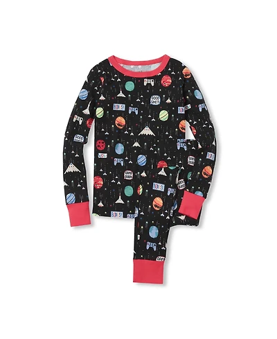Lands' End Kids Long Sleeve Top and Bottom Snug Fit Pajama Set