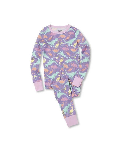 Lands' End Kids Long Sleeve Top and Bottom Snug Fit Pajama Set