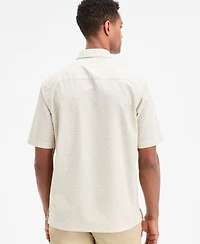 Alfani Men's Lipson Short Sleeve Geo Print Button-Front Shirt, Exclusively at Macy's