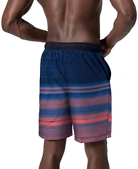 Speedo Men's Onshore Bondi Basin Ombre Stripe Drawstring 9" Boardshorts