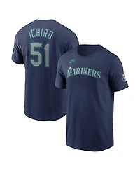 Nike Men's Ichiro Suzuki Navy Seattle Mariners 2025 National Baseball Hall of Fame Name Number T-Shirt