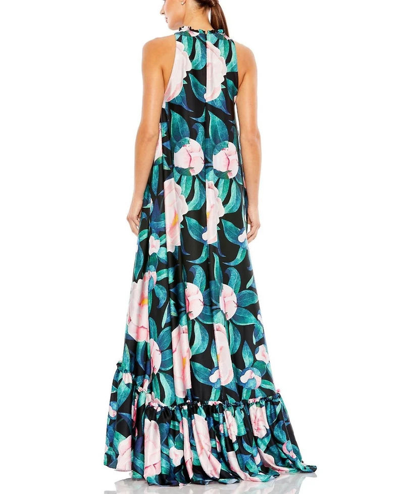 Mac Duggal Women's High Neck Babydoll Dress