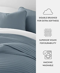 ienjoy Home Stripe Stitch 2-Pc. Quilt Set, Twin/Twin Xl