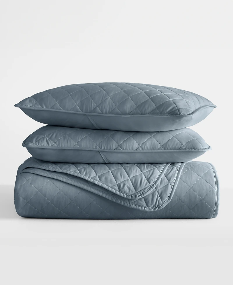 ienjoy Home Diamond Stitch 3-Pc. Lightweight Quilt Set, Full/Queen