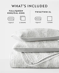 ienjoy Home Distressed Diamond Reversible 3-Pc. Lightweight Quilt Set, Full/Queen