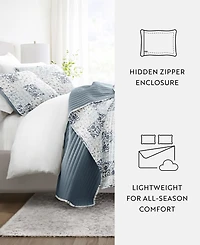 ienjoy Home Scrolled Patchwork Reversible 3-Pc. Lightweight Quilt Set