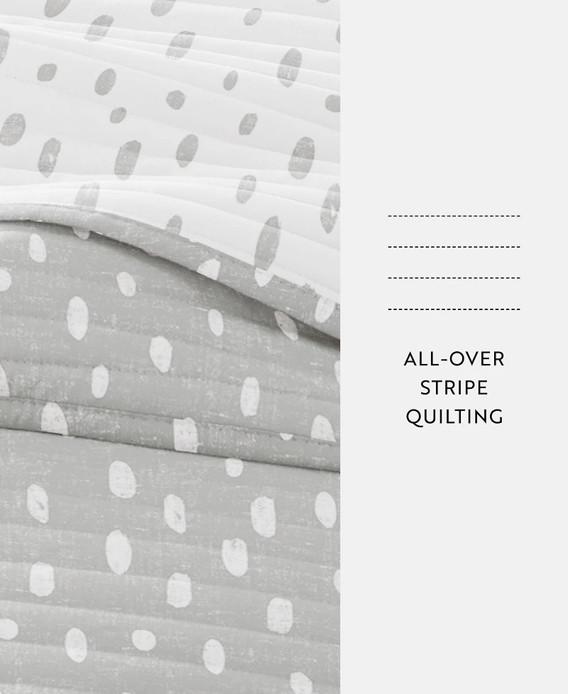 ienjoy Home Painted Dots Reversible 3-Pc. Lightweight Quilt Set