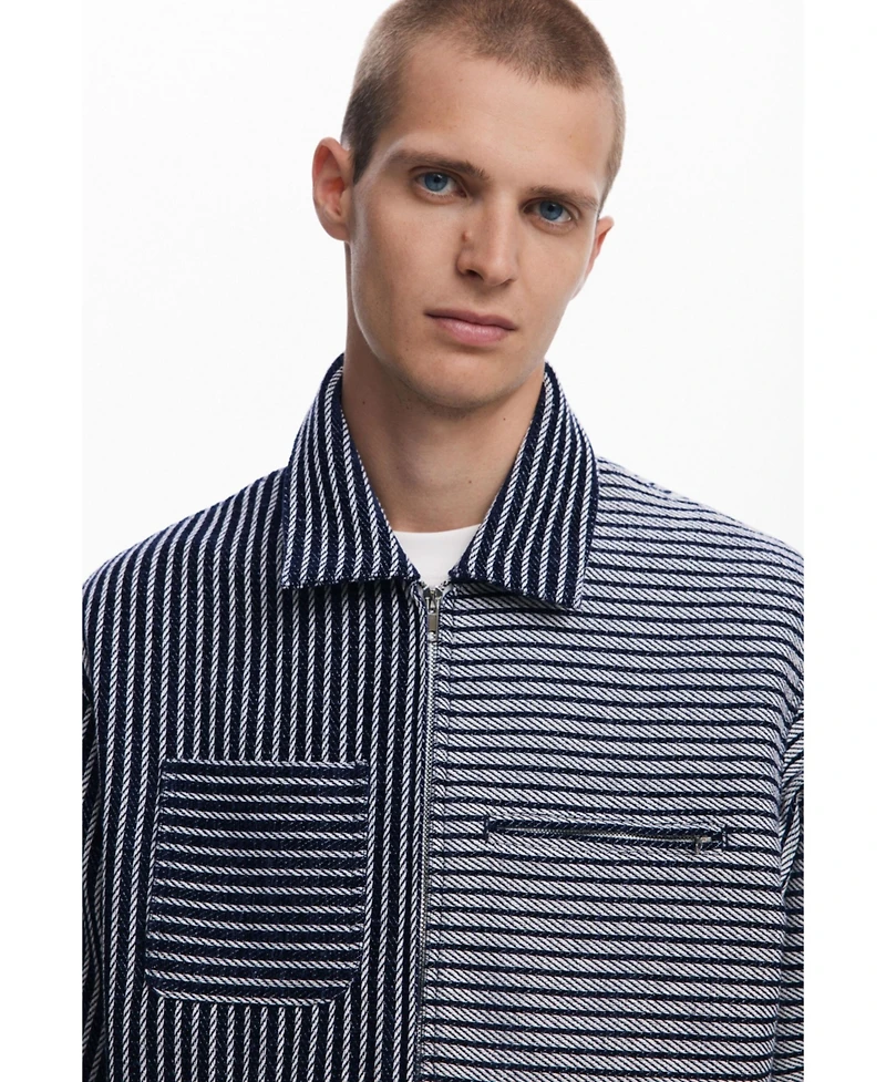 Desigual Men's Structured striped jacket
