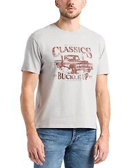 Buffalo David Bitton Men's Trige Graphic with Pickup Truck Print T-Shirt