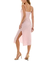 City Studios Juniors' Beaded Midi Slip Dress