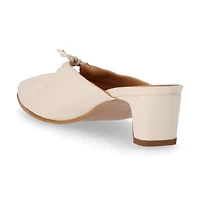 Amar Cream Leather Mules