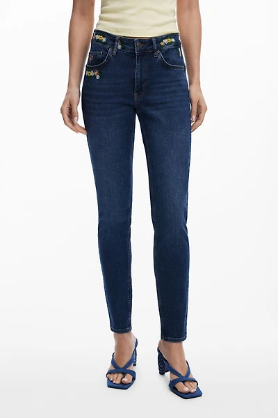 Desigual Women's Floral Skinny Jeans