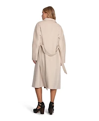 Belle & Bloom Women's Real Love Double Breasted Maxi Coat