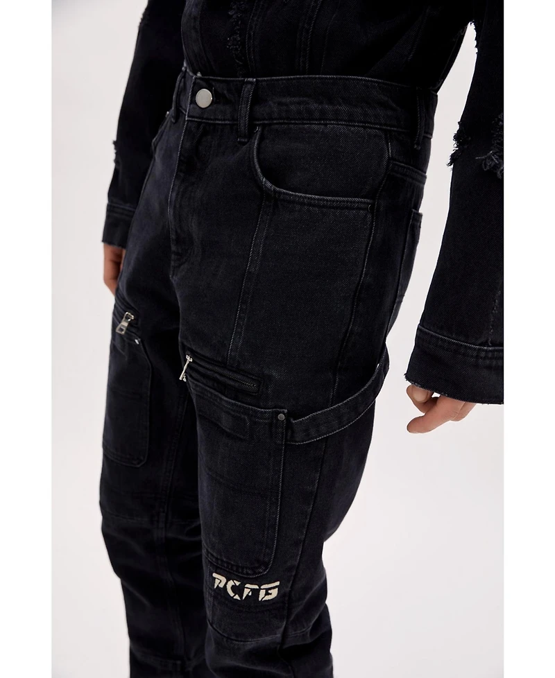 Pcfg Men's Cargo Denim Pant With Zip