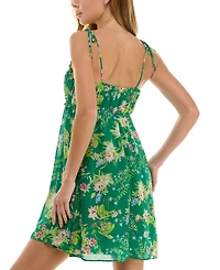 City Studios Juniors' Printed Babydoll Dress