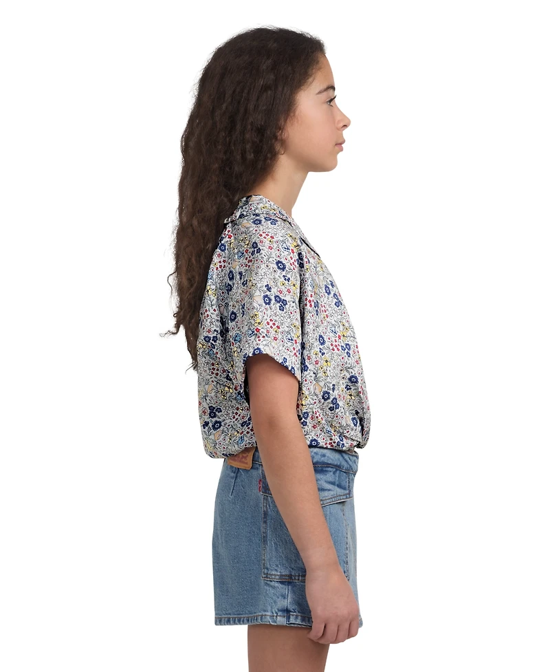 Levi's Big Girls Floral Twist Button Up Top