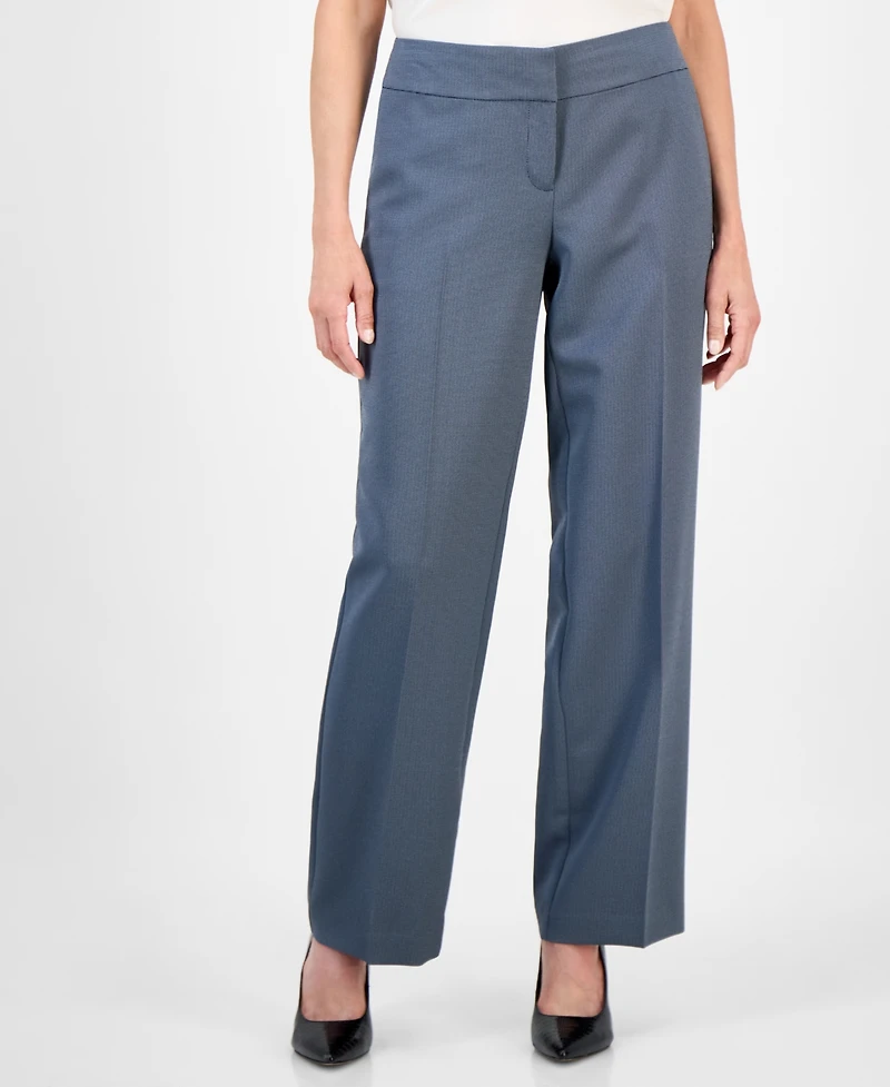 Le Suit Women's Collarless Wide-Leg Pantsuit Set, Regular & Petite