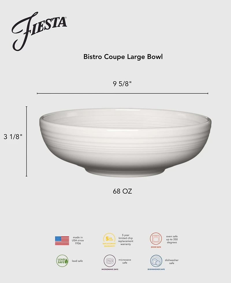 Fiesta Linen Bistro Coupe Large Bowl, 68 oz.