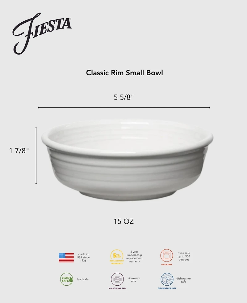 Fiesta Linen Classic Rim Small Bowl, 14.5 oz.