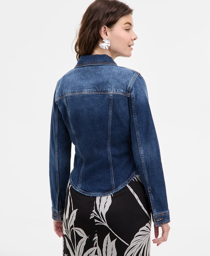 Guess Women's Annalise Denim Button-Front Shacket