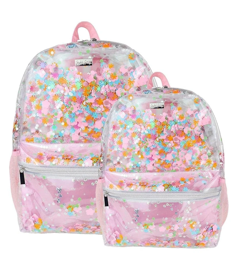 Packed Party Flower Shop Clear Backpack Women's Fashion Book Bag For Ladies at School, Work, Travel