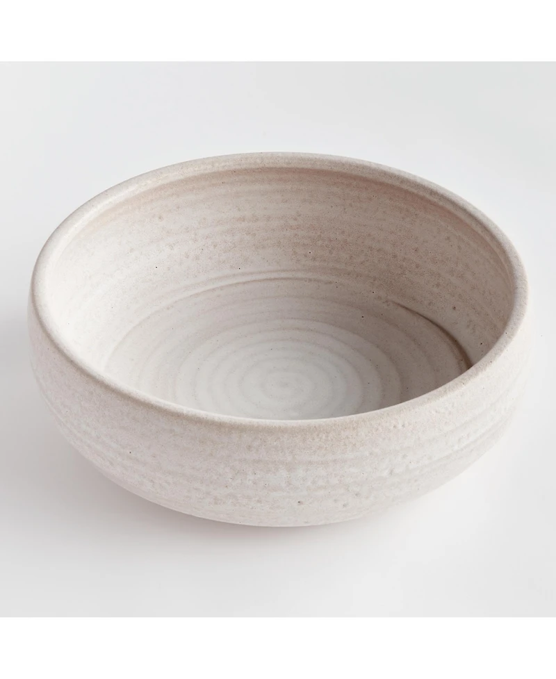5" x 16" Chryssa Ceramic Matte Decorative Bowl Centerpiece for All Seasons
