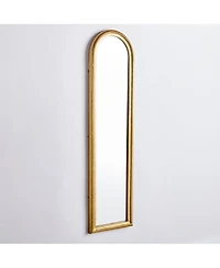 13"W x 1.5"D x 50"H Alexander Gold Framed Arched Full Length Wall Mirror