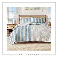 Linery & Co. Stripes & Anchors Microfiber Quilt Set With Shams