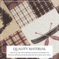 Linery & Co. Rustic Lodge Patchwork Microfiber Quilt Set With Shams