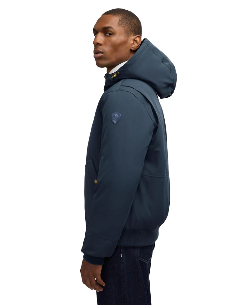 Pajar Men's Men s Pine Bomber with Fixed Hood and Detachable Faux Fur Trim