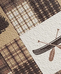 Linery & Co. Rustic Lodge Patchwork Microfiber Quilt Set With Shams