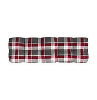 Pallet Sofa Cushions 7 pcs Red Check Pattern