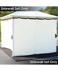Gazebo 4-Piece Sidewall Set - Outdoor 80 Inches Tall x 103 Inches Wide Polyester Fabric Gazebo Curtains Only - Provides Shade and Privacy