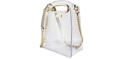 Packed Party Clear Stadium Crossbody Bag Women Fashion Clear Purse or Handbag Trendy Look for Ladies at Work, Travel, and Game Day