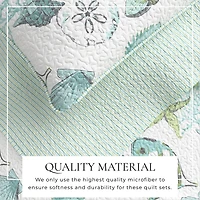 Linery & Co. Coastal Microfiber Quilt Set With Shams
