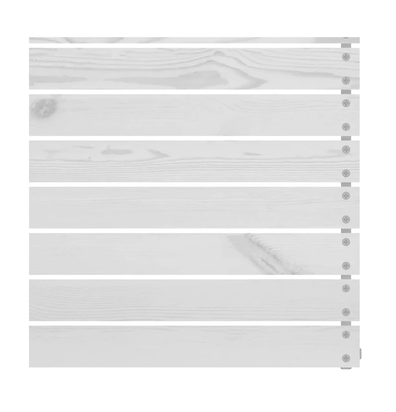 Patio Corner Sofa White Solid Wood Pine