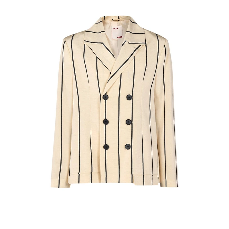 Pcfg Men's Free Heaven Kutnia Striped Oversized Blazer