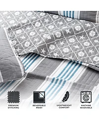 Linery & Co. Coastal Microfiber Quilt Set With Shams