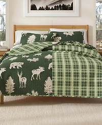 Linery & Co. Deer & Trees Microfiber Quilt Set with Shams
