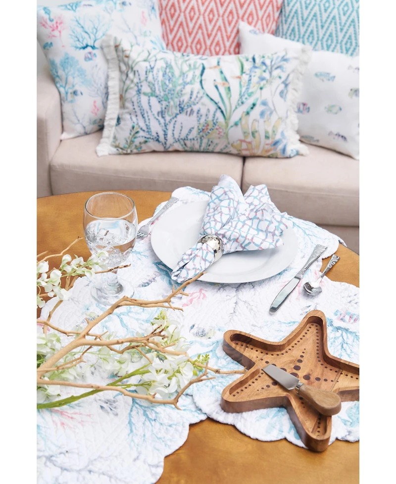 Coral Seaglass Velvet Pillow