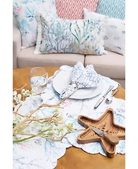 Coral Seaglass Velvet Pillow