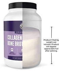 Left Coast Performance Collagen Bone Broth Powder 2lb, Bone Broth with Grass Fed Collagen Peptides