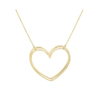 The Lovery Large Gold Open Heart Necklace 14K Gold